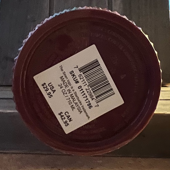 Starbucks 2025 Fall Floral Bling 24 Oz Venti Cold Cup Tumbler Maroon Purple - Picture 4 of 6